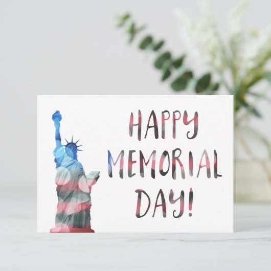 Happy Memorial Day (vrijheidsbokeh) Kaart (Staand voorkant)