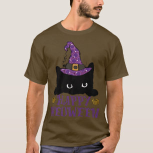 Happy Meobetween Black Cat Witch Pet Peking Cat Ha T-shirt