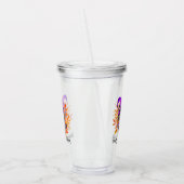 Happy Meow-o-ween -Zwarte Heks Kat Acryl Drinkbeker (Links)