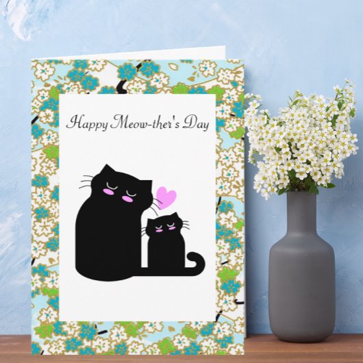 Happy Meow-ther's Day Custom Moederdag Kaart