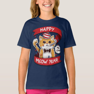 Happy Meow Year - Bonne Année Jeu de Mots T-shirt