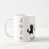 Happy Meow Year Party Cats New Year's Mug (Gauche)