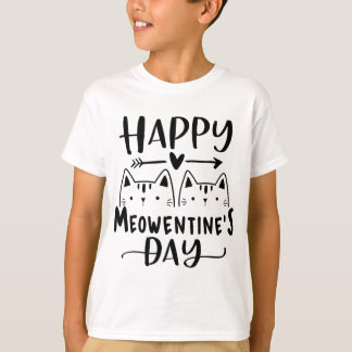 Happy Meowentine's Day Funny Valentijnsdag Cat L T-shirt