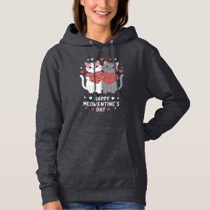 Happy Meowentine's Day Grappig Hoodie