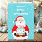 Happy Merry 100e verjaardag Kerstman Kaart