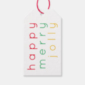 HAPPY MERRY JOLLY Cadeau Labels Cadeaulabel (Voorkant)