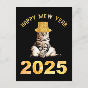 Happy Mew Jaar 2025 Briefkaart