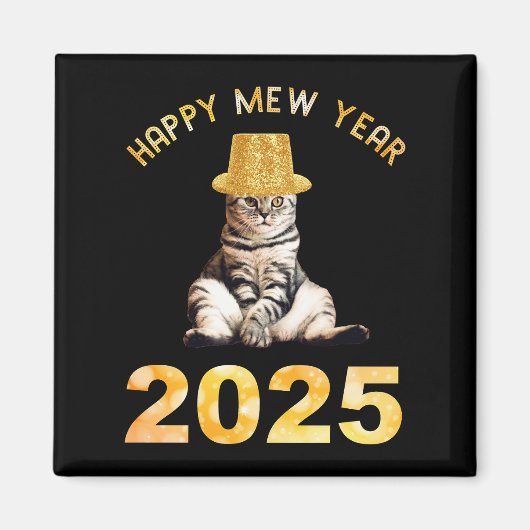 Happy Mew Jaar 2025 Magneet (Voorkant)