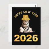 Happy Mew Year 2026 Briefkaart (Voorkant / Achterkant)