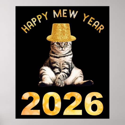 Happy Mew Year 2026 Poster (Voorkant)