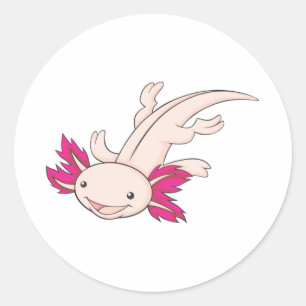 Happy Mexican Axolotl Ronde Sticker