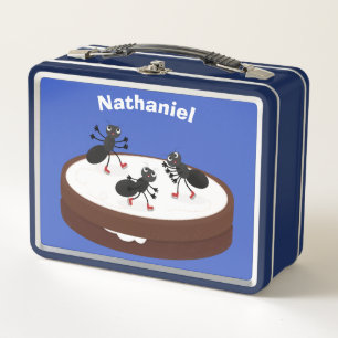 Happy miers schaatsen op koekjes cartoon
