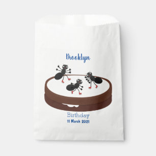 Happy miers schaatsen op koekjes cartoon bedankzakje