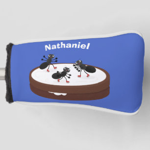 Happy miers schaatsen op koekjes cartoon golfheadcover