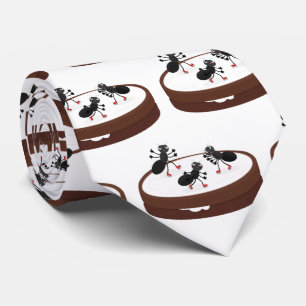 Happy miers schaatsen op koekjes cartoon stropdas