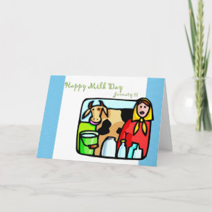 Happy Milk Day January 11 Kaart