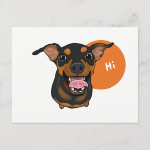 Happy Min Pin Miniature Pinscher Briefkaart