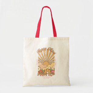 Happy Mind Happy Life Hippie Groovy Vibes Tote Bag