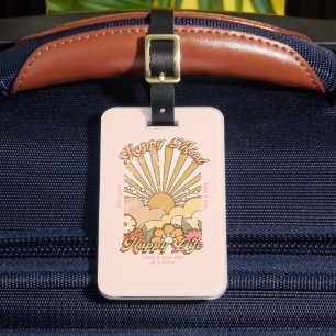 Happy Mind Happy Life Hippy Groovy Vibes Bagagelabel
