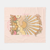 Happy Mind Happy Life Hippy Groovy Vibes Fleece Deken (Voorkant (Horizontaal))