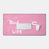 Happy Mind Happy Life mignonne bureau Mat (Clavier et souris)