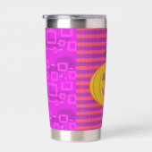 Happy Modern Big Orange Pumpkin Halloween Geïsoleerde Drinkbeker (Rechts)