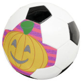 Happy Modern Big Orange Pumpkin Halloween Voetbal (Drie kwart)