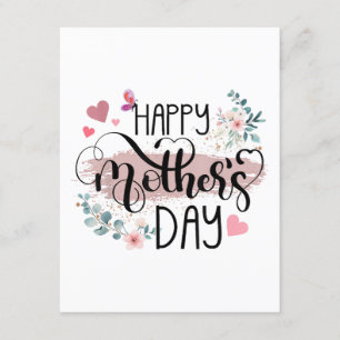 Happy Moederdag 2025 Schattigee Bloemen voor Vrouw Informatiekaartje