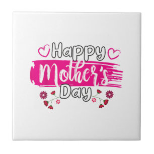 Happy Moederdag 2025 Tshirt voor Dames Mom Grand Tegeltje