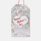 Happy Moederdag 3D-papierhart Cadeaulabel (Achterkant)