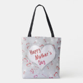 Happy Moederdag 3D-papierhart Tote Bag (Achterkant)