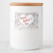 Happy Moederdag 3D-papierhart Voedselcontainer Etiket (Voorkant)