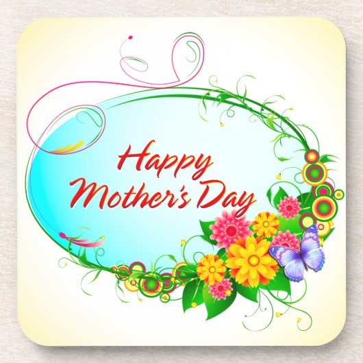 Happy Moederdag 6 Onderzetter (Voorkant)