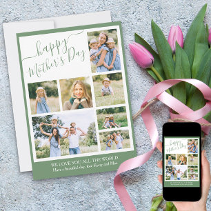 Happy Moederdag 7 Photo Collage Feestdagenkaart