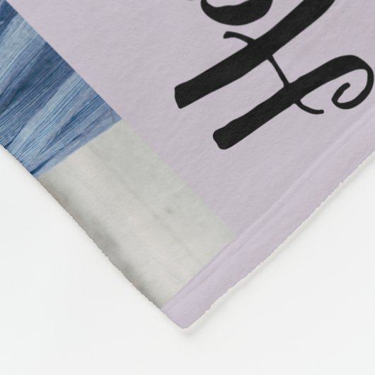 Happy Moederdag 8 Photo Custom Message Paars Fleece Deken (Hoek)