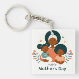 Happy Moederdag-A Mom's Loving Embrace Sleutelhang Sleutelhanger