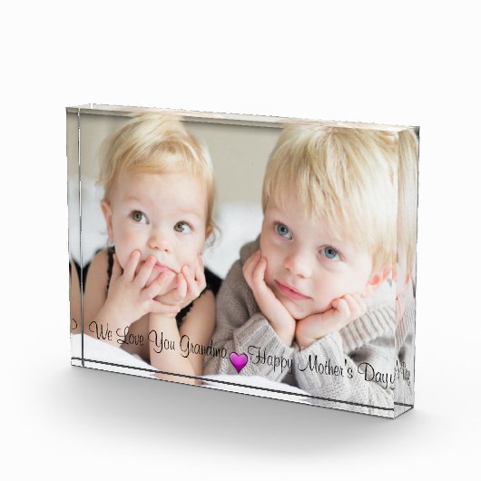 Happy Moederdag, aangepaste foto, persoonlijk Fotoblokken (Rechts)