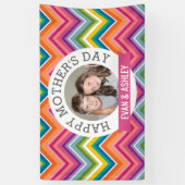 Happy Moederdag - aangepaste fotosjabloon Spandoek (Verticaal)