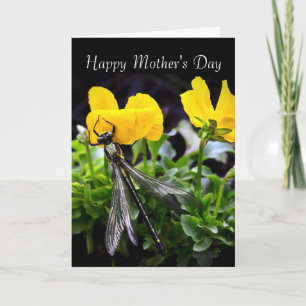 Happy Moederdag - Algemeen - Dragonfly/ Pansies Kaart