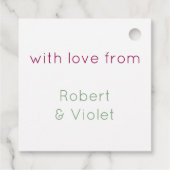 Happy Moederdag -  Anemone Flower Spray Bedankjes Labels (Achterkant)