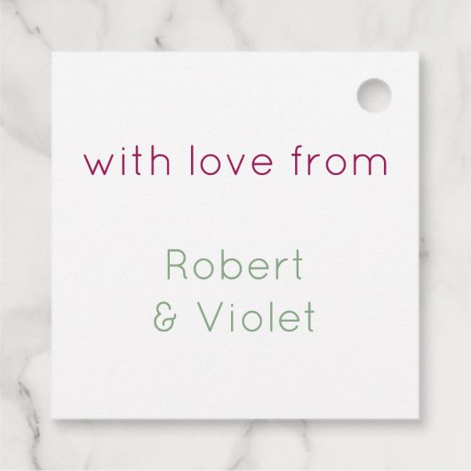 Happy Moederdag -  Anemone Flower Spray Bedankjes Labels (Achterkant)