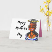 Happy Moederdag Angel Kaart (Gele Bloem)