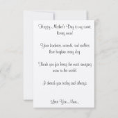 Happy Moederdag Bedankkaart (Achterkant)