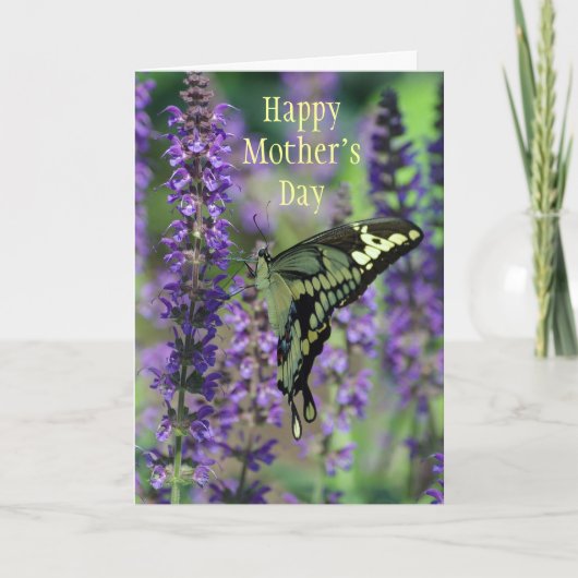 Happy Moederdag ~ Bella Butterfly Card Kaart (Voorkant)