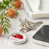 Happy Moederdag Best Mam Ever + Single Red Rose Sleutelhanger (Zijkant)