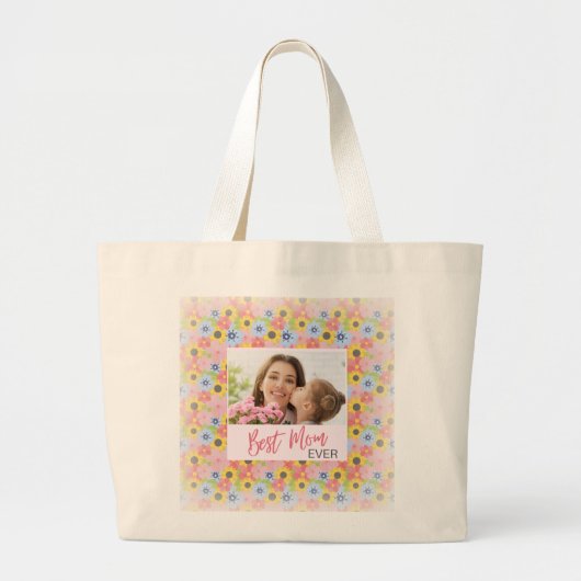Happy Moederdag, beste mama ooit Grote Tote Bag (Voorkant)
