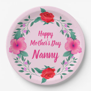 Happy Moederdag Bewerk Naam Grootmoeder Nanny Papieren Bordje
