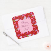 Happy Moederdag Birds'n Blooms Square Stickers (Envelop)