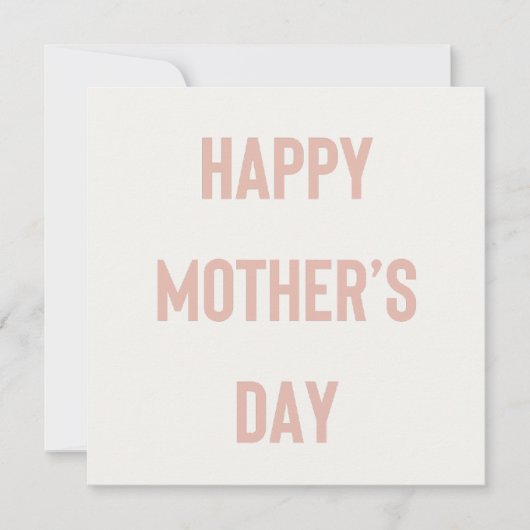 Happy Moederdag Bison Font Kaart (Voorkant)