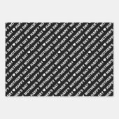 Happy Moederdag Black en White Inpakpapier Vel (Voorkant 3)